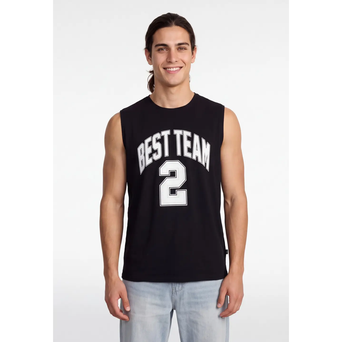 Sudadera College Hombre Negro 1