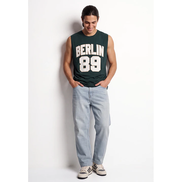 Sudadera College Hombre Verde 3
