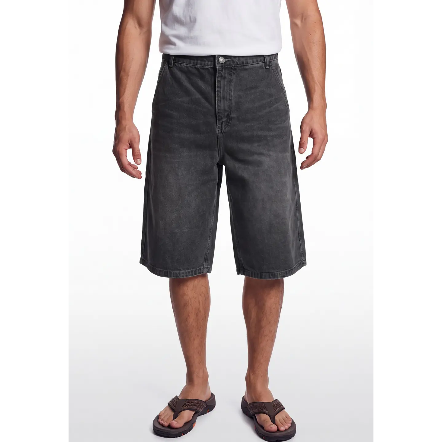 Bermuda Denim Skater Hombre Gris 1