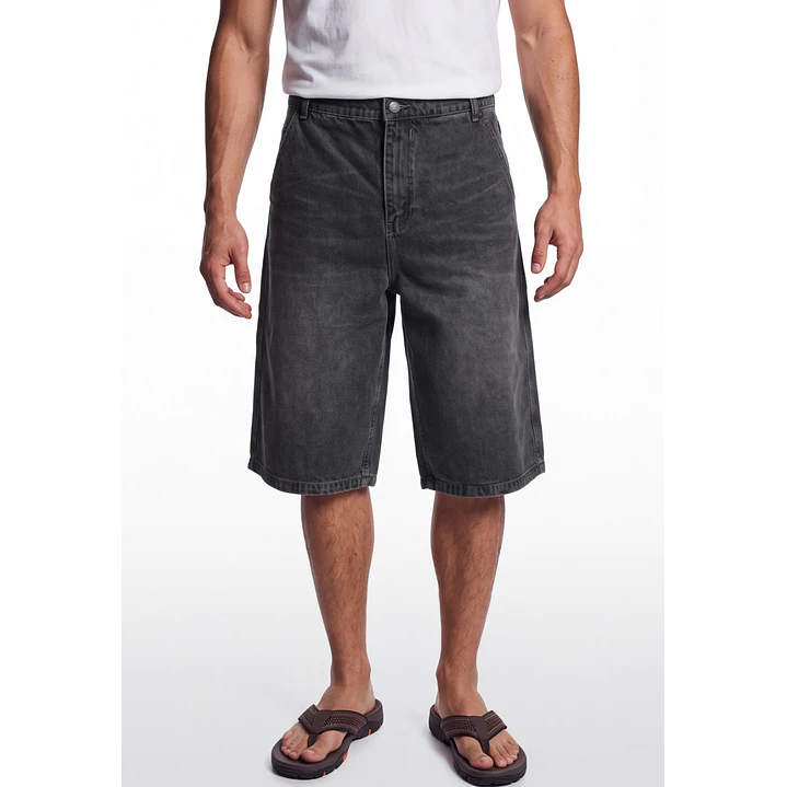 Bermuda Denim Skater Hombre Gris 1