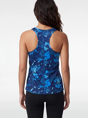 Polera Deportiva Mujer Sin Manga Azul