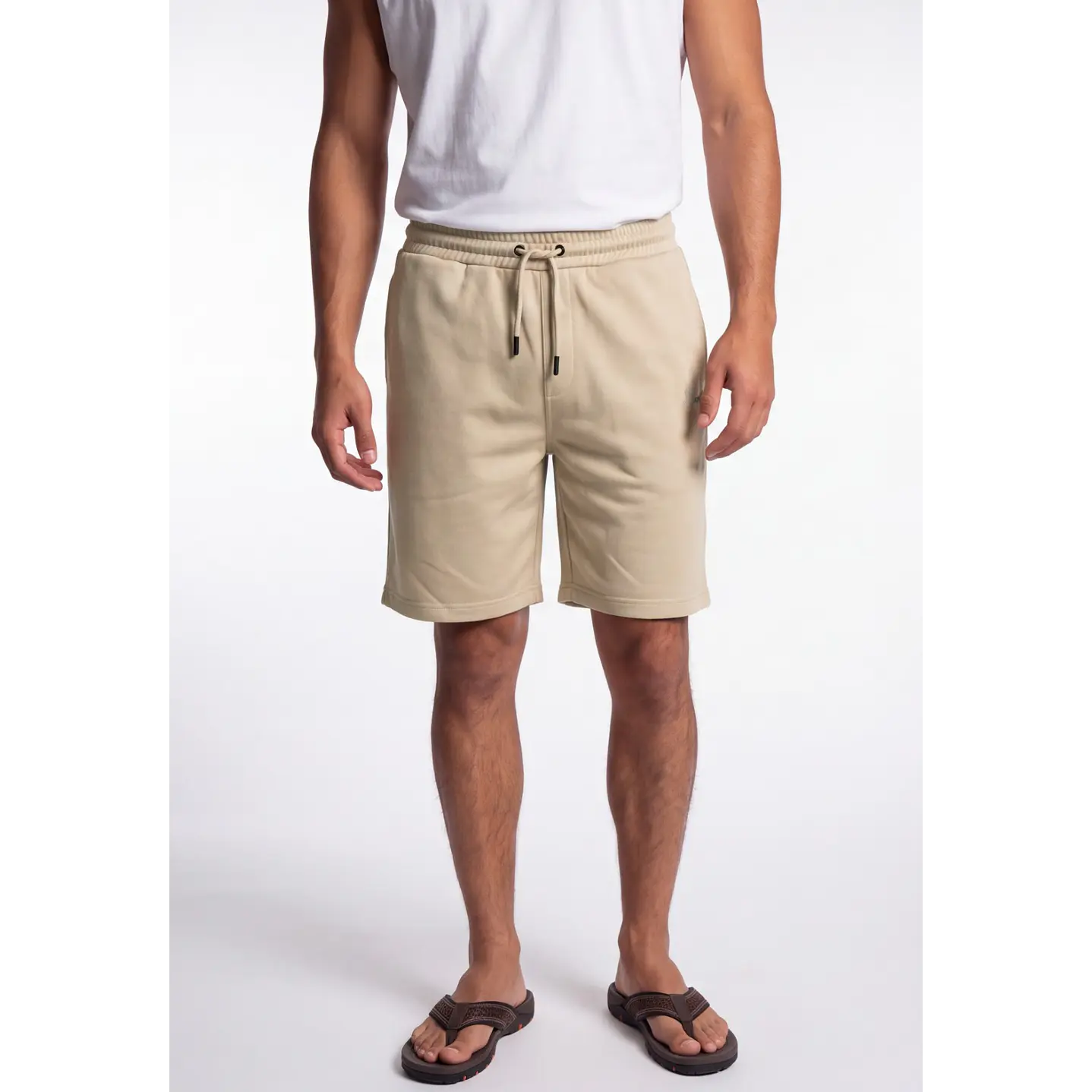 Bermuda Bordado Hombre Beige 1