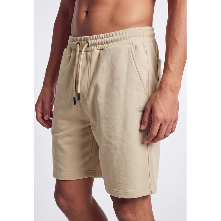 Bermuda Bordado Hombre Beige 4