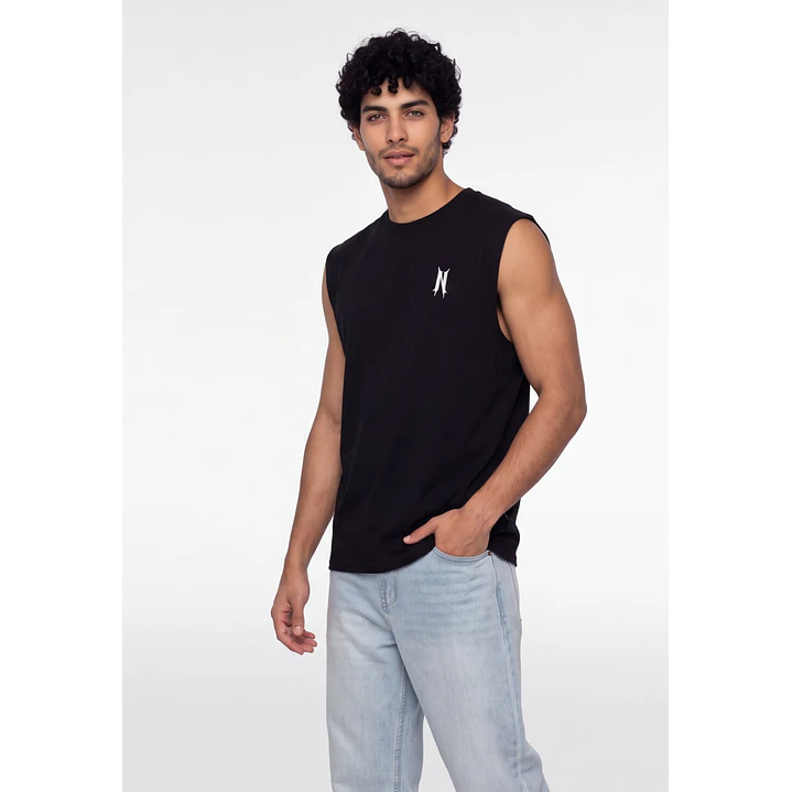 Sudadera Death Metal Hombre Sin Manga Negro 2