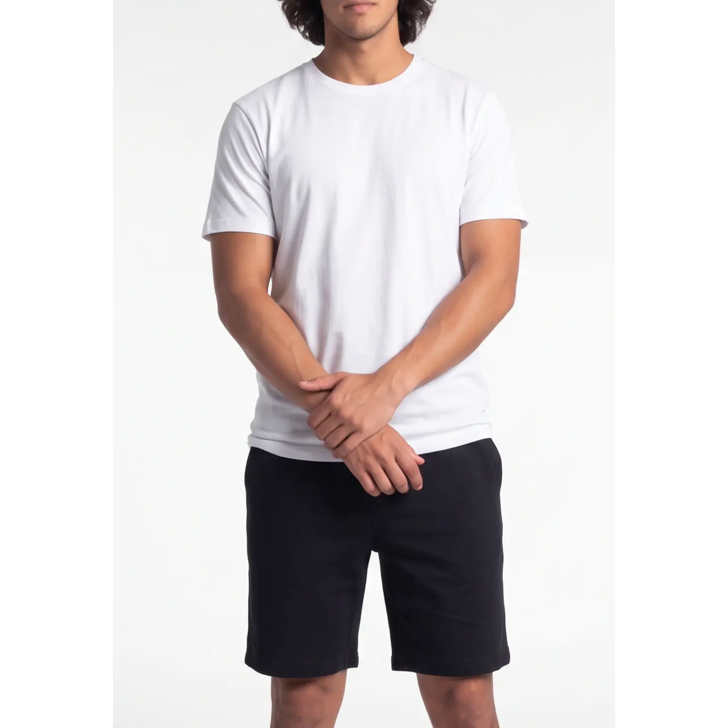 Bermuda Franela Hombre Negro 1