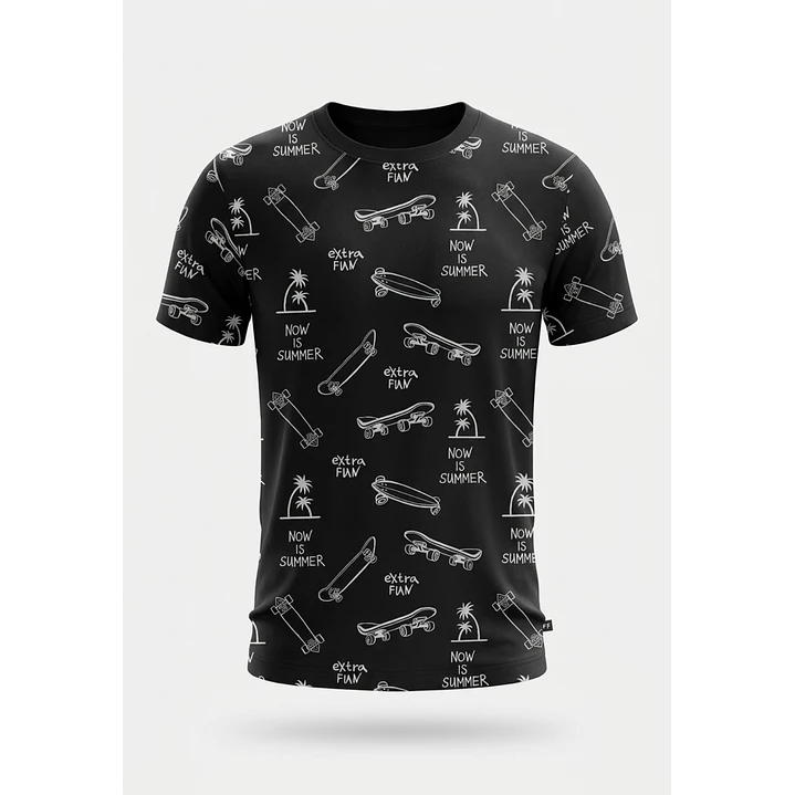 Polera Calavera Niño Negro 1