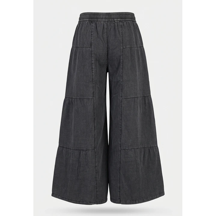 Jeans Tencel Wide Leg Mujer Gris 2