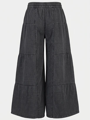 Jeans Tencel Wide Leg Mujer Gris