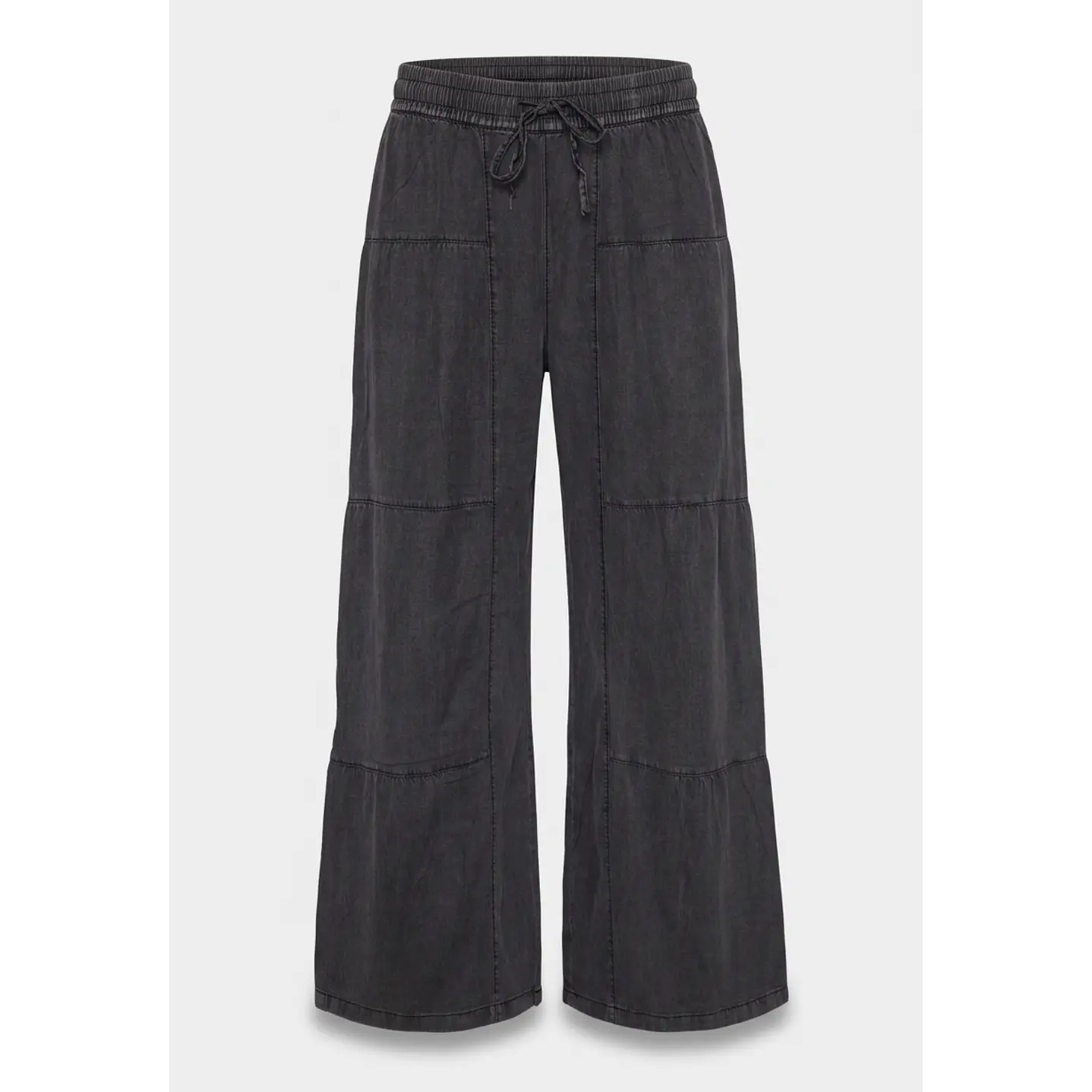 Jeans Tencel Wide Leg Mujer Gris 1