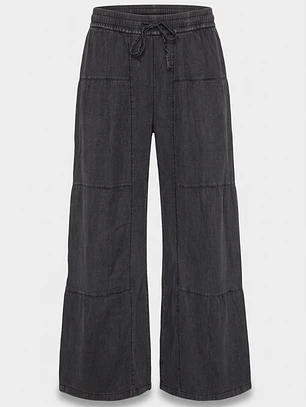 Jeans Tencel Wide Leg Mujer Gris