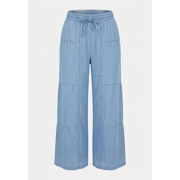 Jeans Tencel Wide Leg Mujer Celeste 1