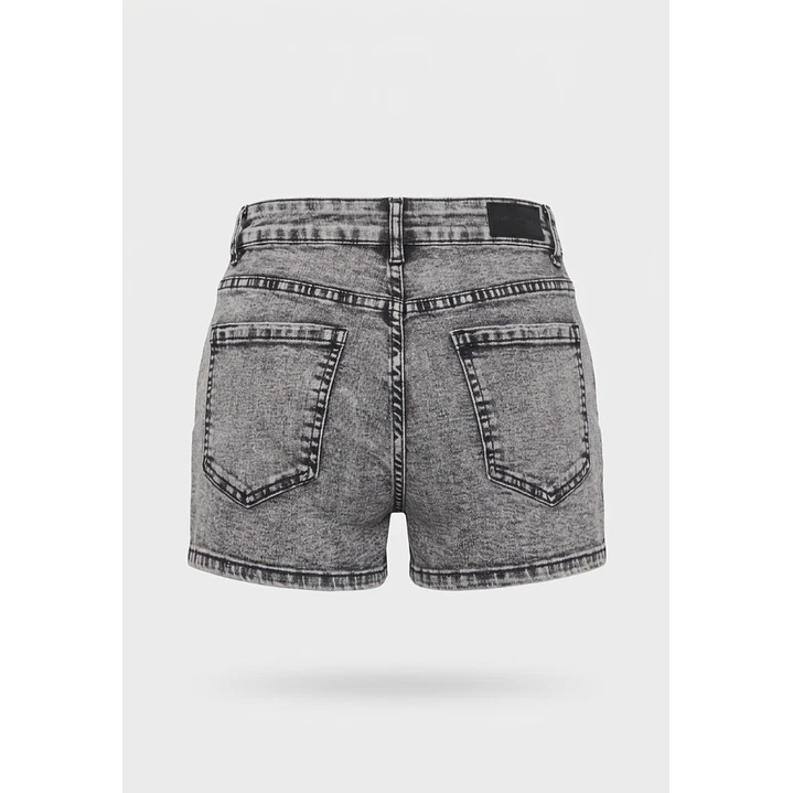 Short Denim Cuadros Lola Gris 2