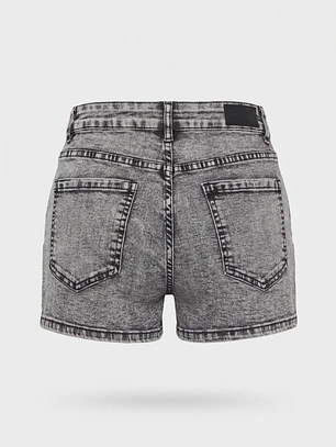 Short Denim Cuadros Lola Gris