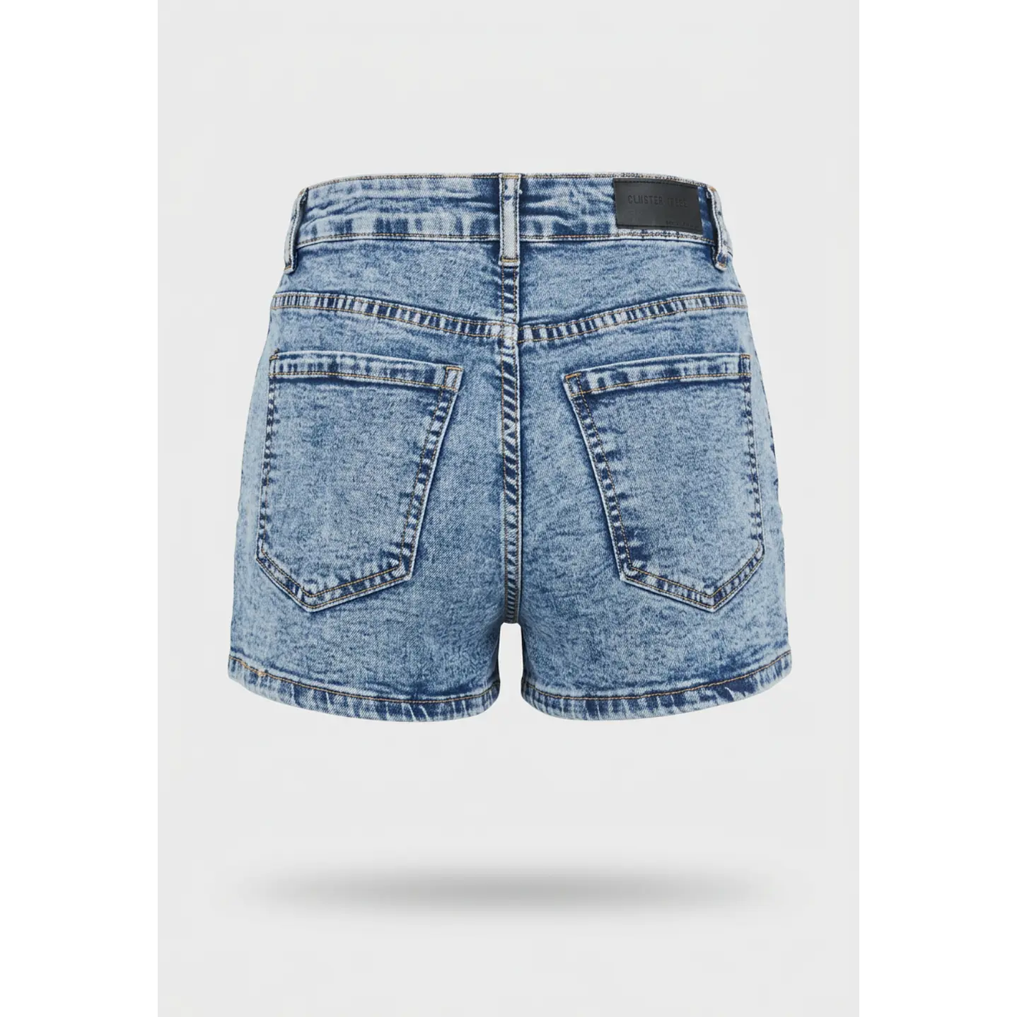 Short Denim Cuadros Lola Azul 2