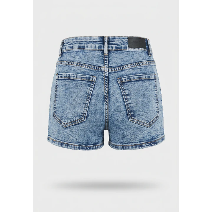 Short Denim Cuadros Lola Azul 2