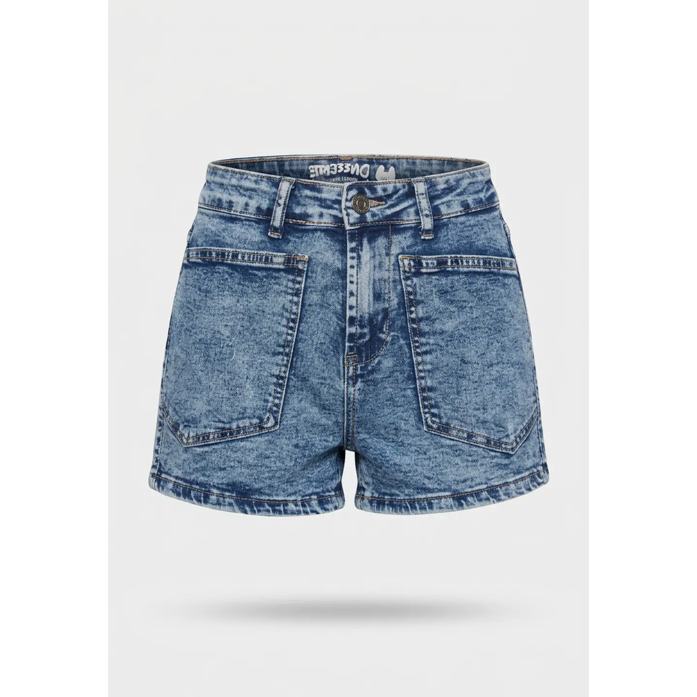 Short Denim Cuadros Lola Azul 1