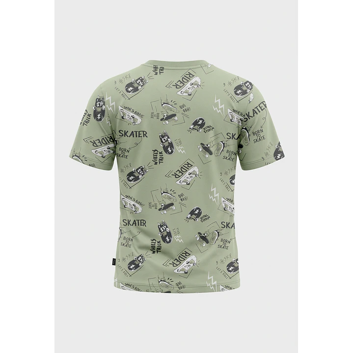 Polera Skater Niño Verde 2