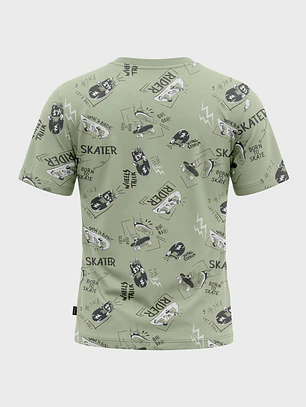 Polera Skater Niño Verde