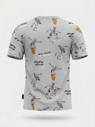 Polera Calavera Niño Gris