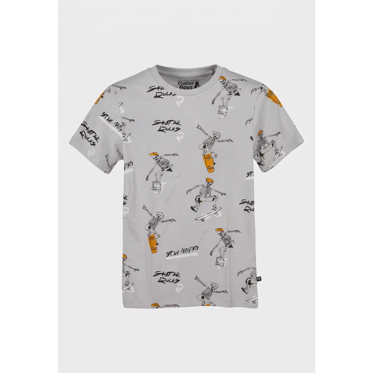 Polera Calavera Niño Gris 1