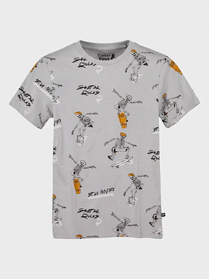 Polera Calavera Niño Gris