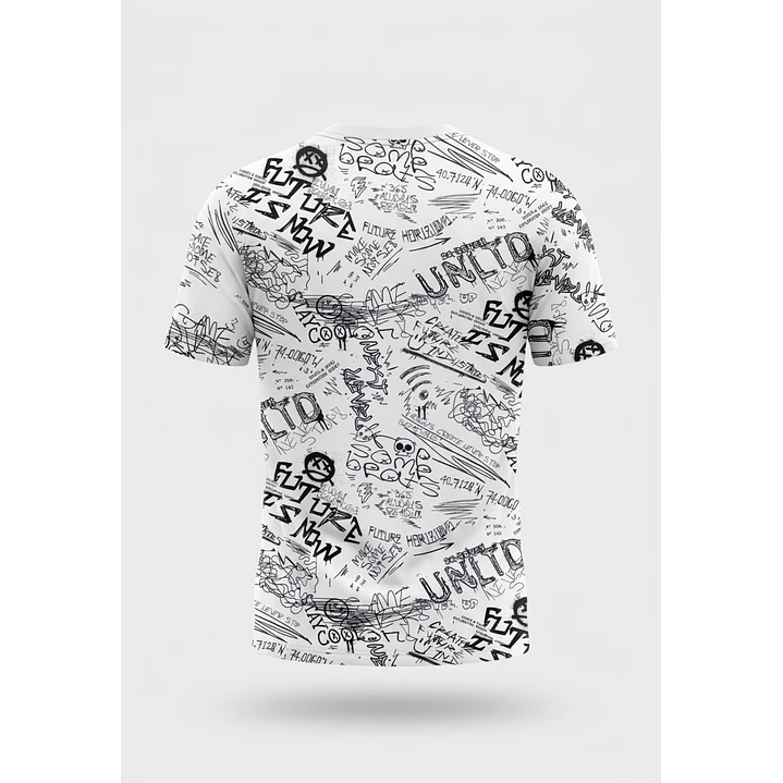 Polera Grafiti Niño Blanco 2