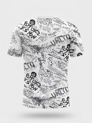 Polera Grafiti Niño Blanco