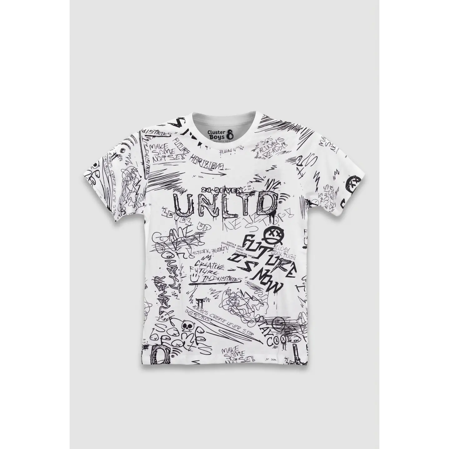 Polera Grafiti Niño Blanco 1