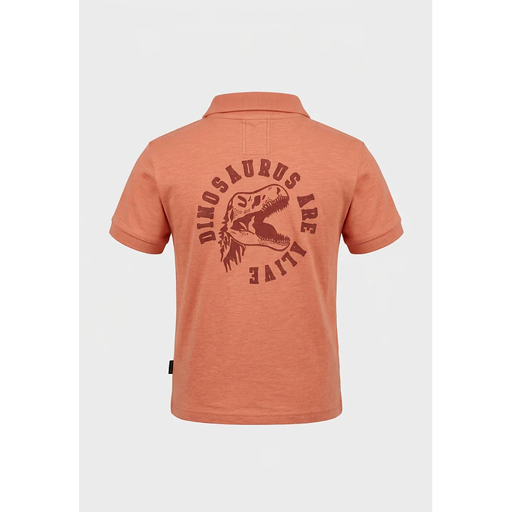 Polera Dino Niño Naranja 2