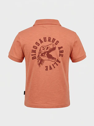 Polera Dino Niño Naranja