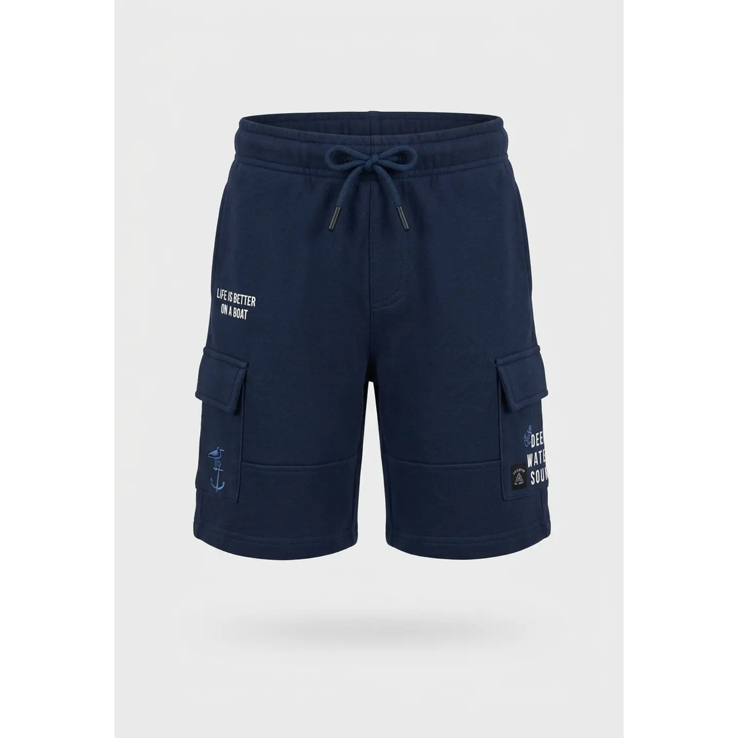 Bermuda Franela Cargo Niño Azul 1