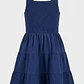 Vestido Panal Algodón Niña Azul - Miniatura 1