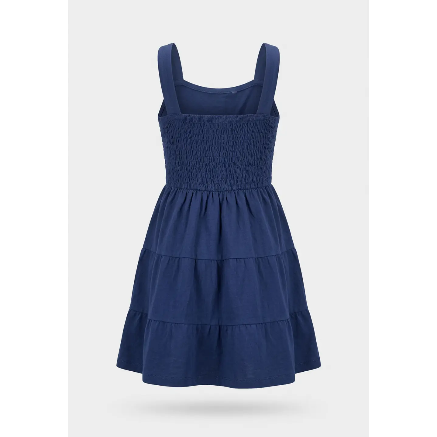 Vestido Panal Algodón Niña Azul 2