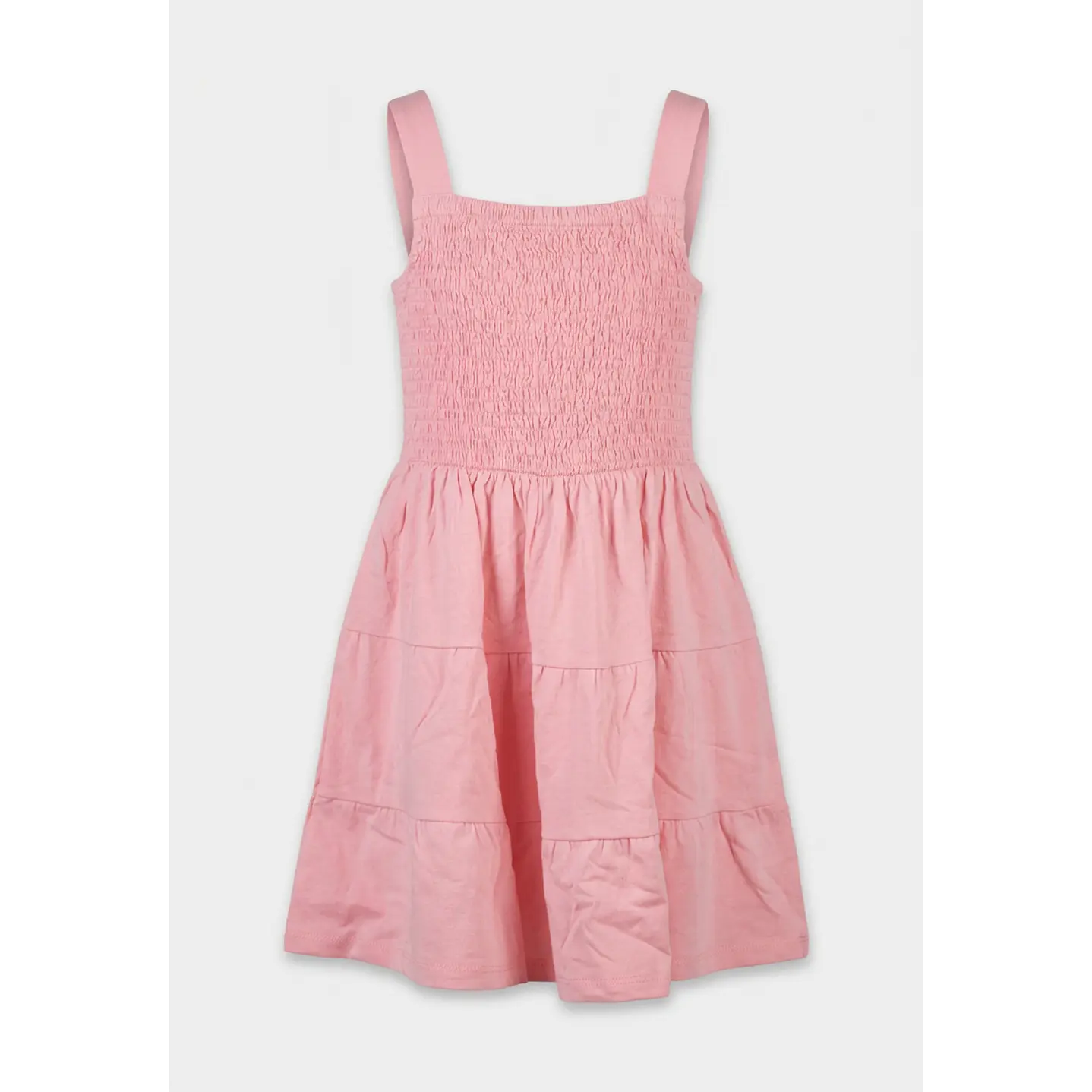 Vestido Panal Algodón Niña Coral 1