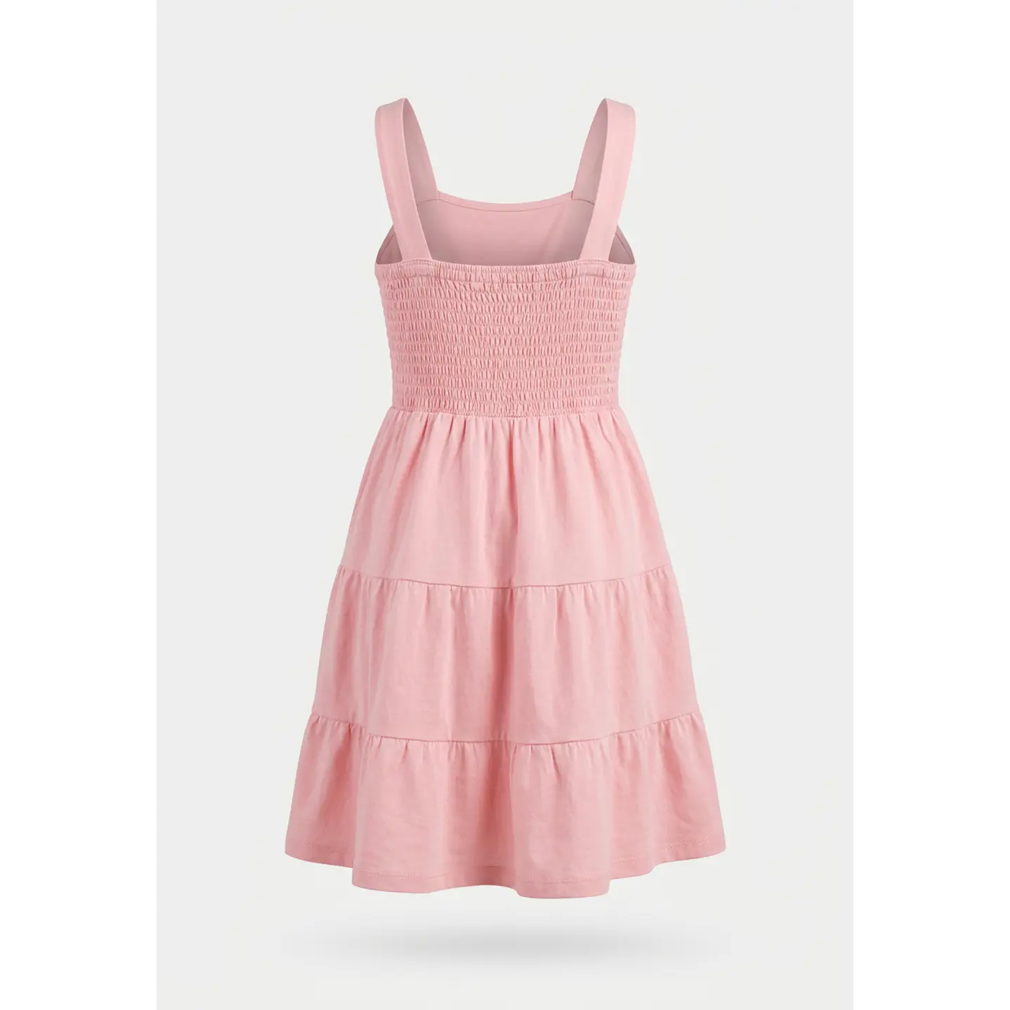 Vestido Panal Algodón Niña Coral 2