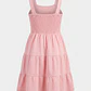 Vestido Panal Algodón Niña Coral - Miniatura 2