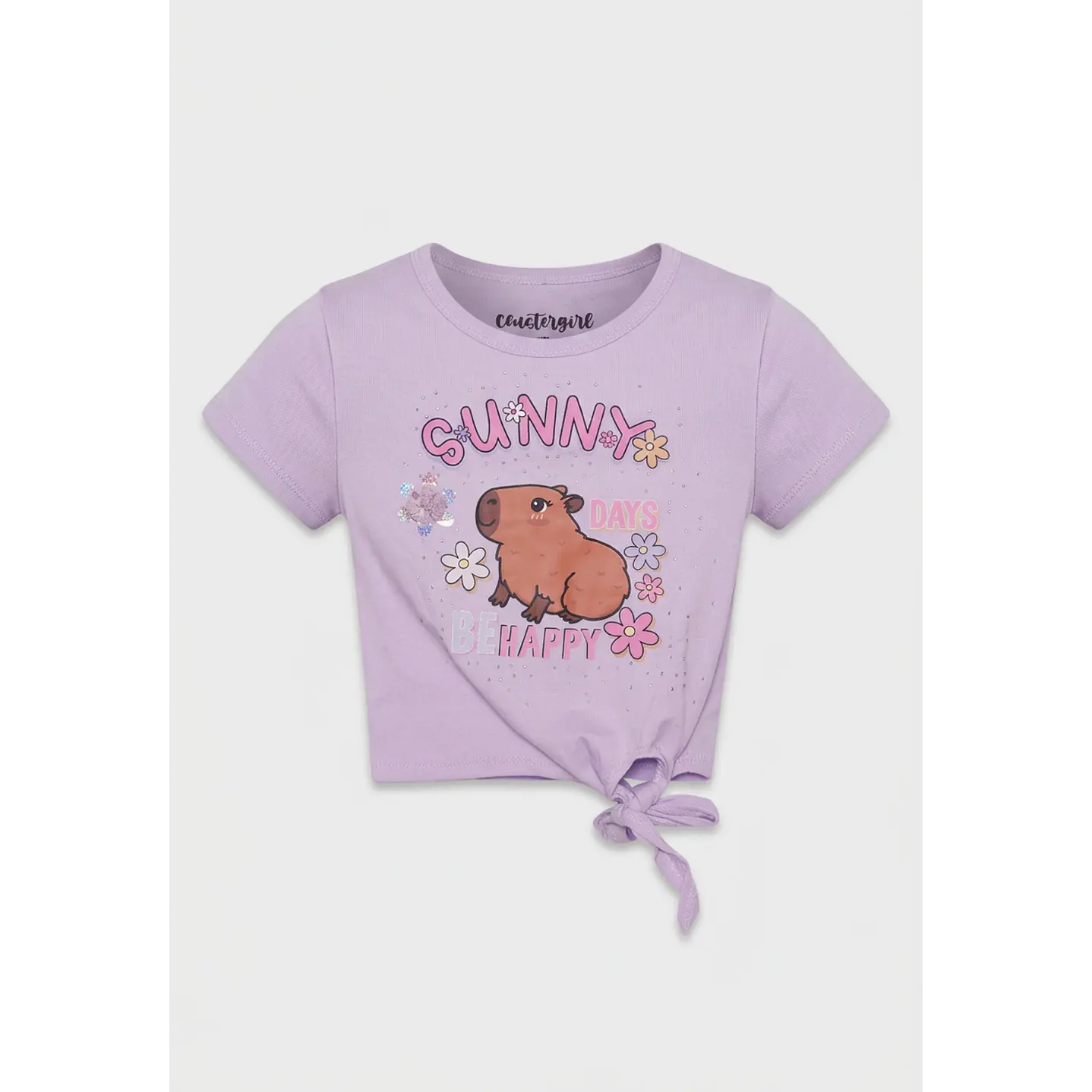 Polera Nudo Niña Lila 1