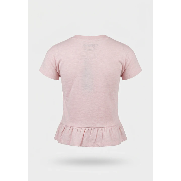 Polera Flor Niña Rosado 2