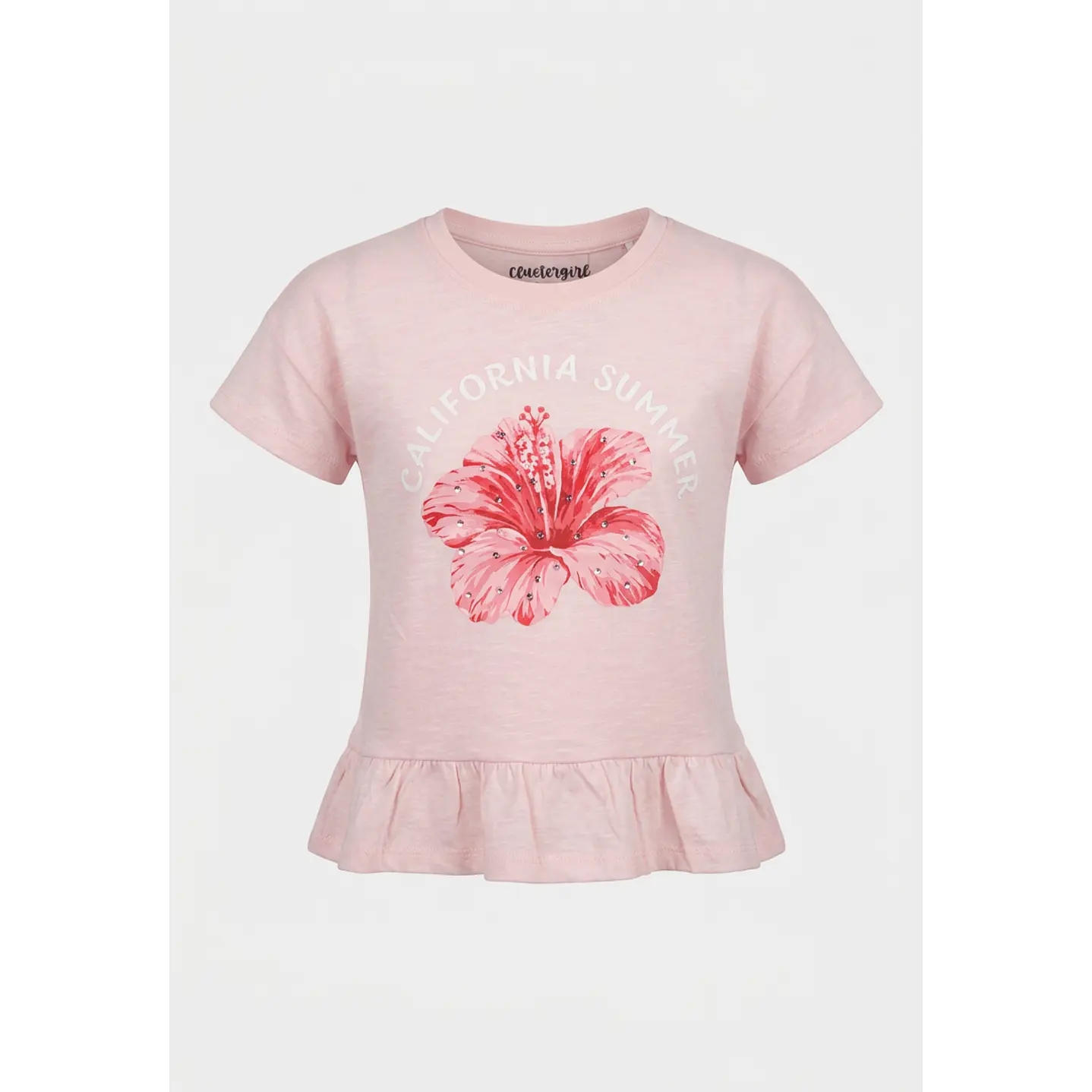 Polera Flor Niña Rosado 1