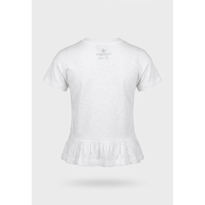 Polera Flor Niña Blanco 2
