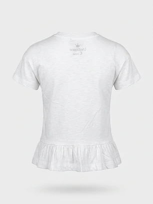Polera Flor Niña Blanco