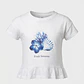 Polera Flor Niña Blanco - Miniatura 1