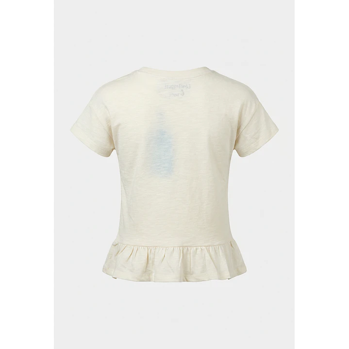 Polera Flor Niña Beige 2