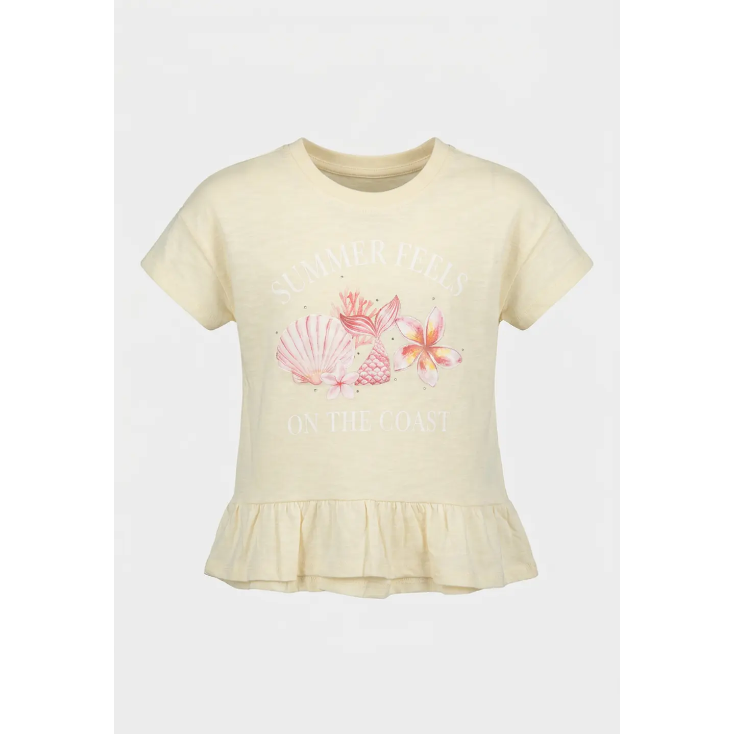 Polera Flor Niña Beige 1
