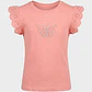 Polera Broderie Mostacilla Niña Coral - Miniatura 1