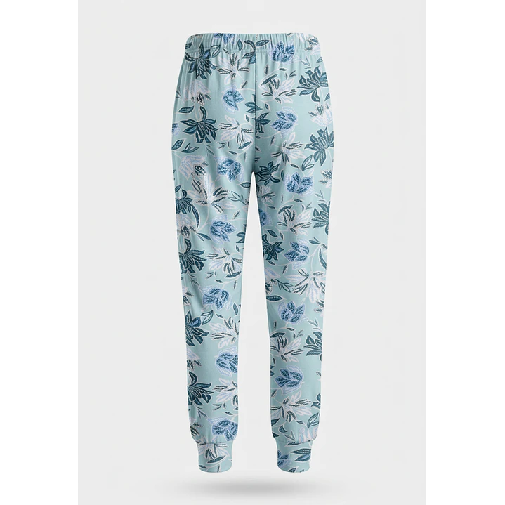 Pijama Corto Mujer Celeste 4