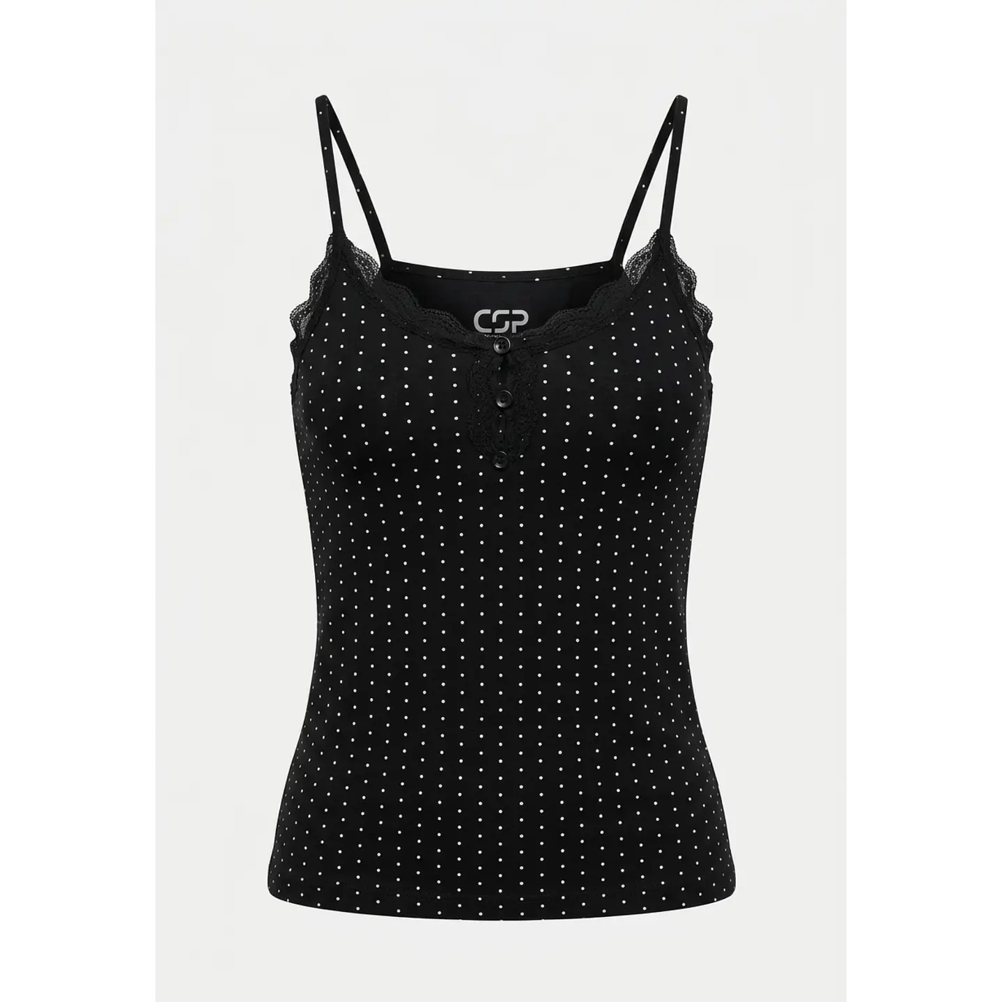 Pijama Corto Punto Mujer Negro 1