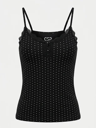 Pijama Corto Punto Mujer Negro