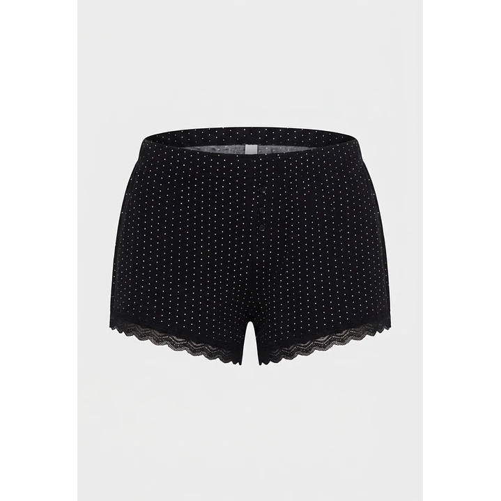 Pijama Corto Punto Mujer Negro 2