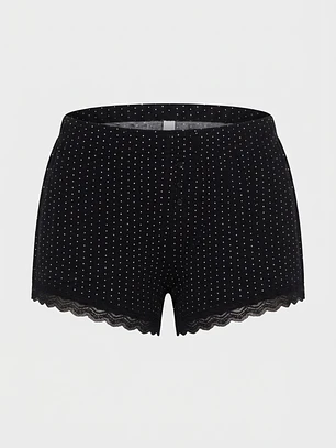 Pijama Corto Punto Mujer Negro